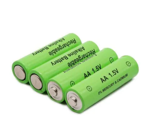 Alkaline rechargeable AA battery with 3000mAh capacity and 1.5V output.