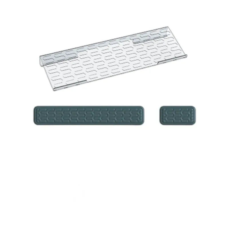 Double sided keyboard and mouse pad with memory foam wrist support in various colour options