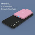 4500mAh back clip battery for iPhone Android Type-C in black, compact size 90mm x 61mm x 9mm