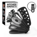 6 stackable kitchen gadgets with PP handles and stainless steel parts in a colour box