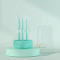 Purple flexible silicone toothbrush for cleaning dog and cat teeth