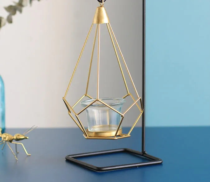 Nordic iron candle holder for block candles, available in single, double, or triple side-by-side styles