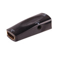 Compact HDMI to VGA adapter converter in black, 48x23.3x15.4mm