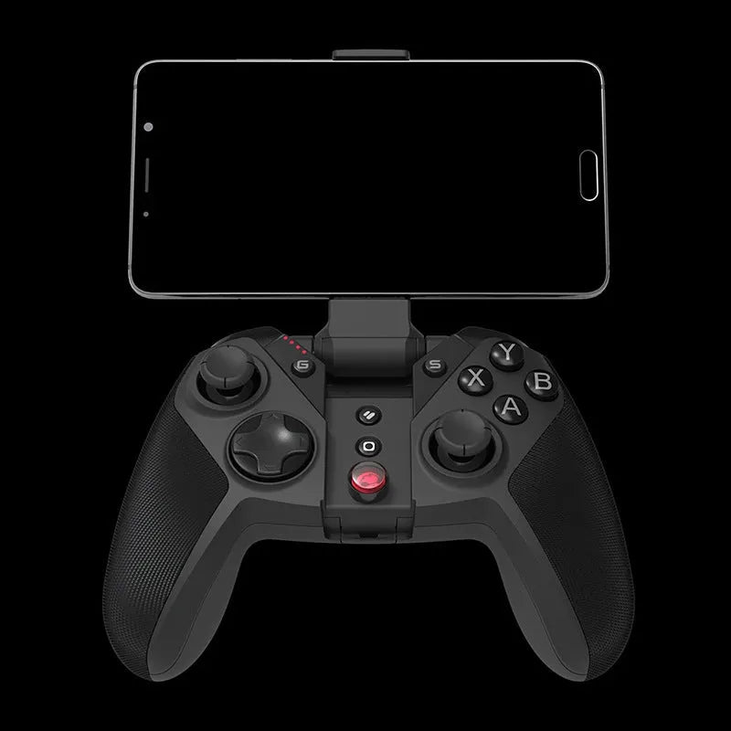 Black Gaishi game controller with chicken grip handle design and USB Type-C cable