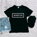 Alphanumeric cotton T-shirt in Black, crew neck and short sleeves, plain graphic print