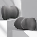 Car seat headrest pillow and lumbar support set in black, gray, pink, green, yellow colours