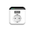 White smart socket with EU plug, ABS casing, remote and voice control, overload protection
