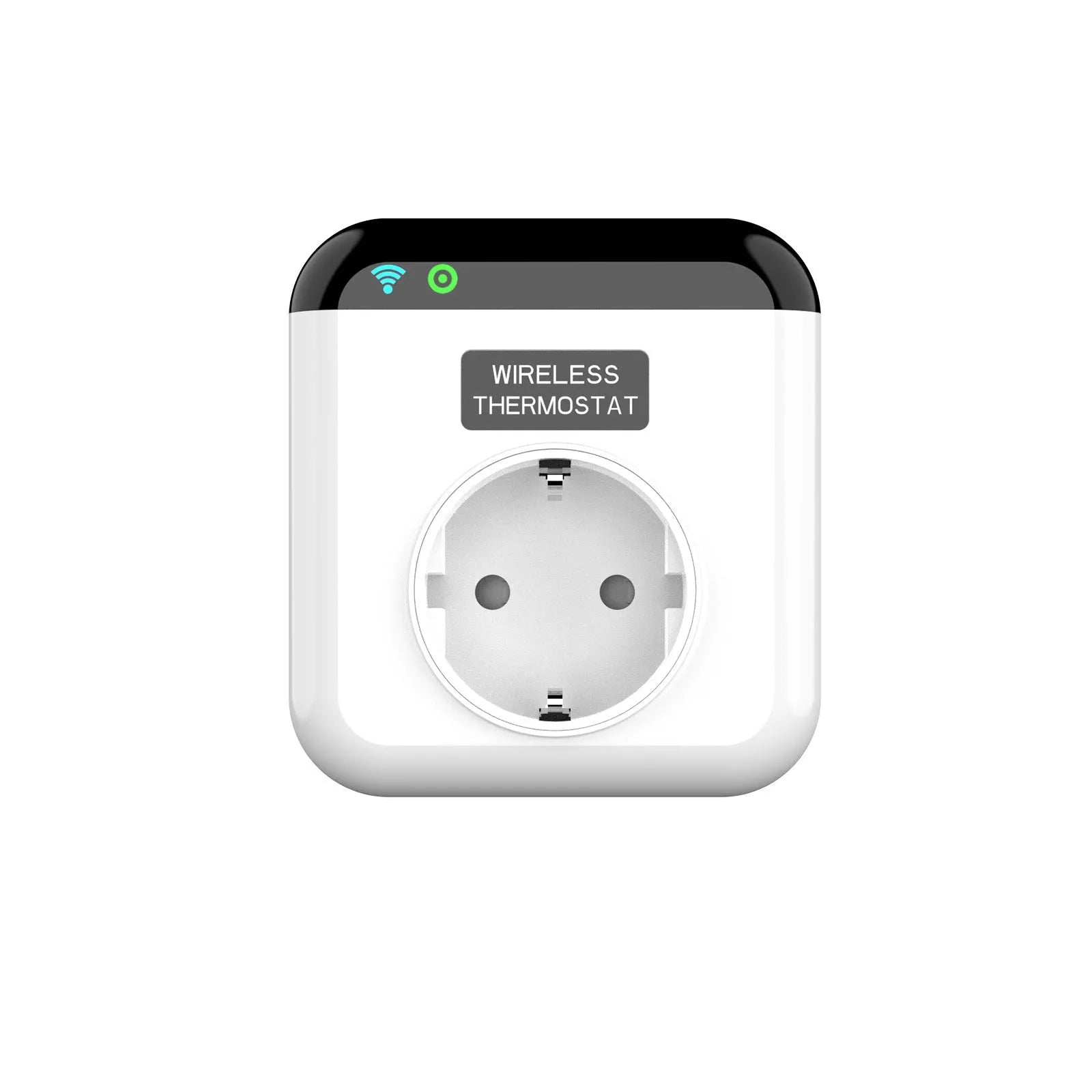 White smart socket with EU plug, ABS casing, remote and voice control, overload protection