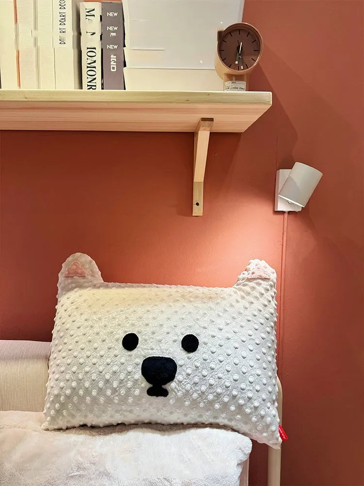 West Highland terrier puppy-shaped sofa cushion 50x35x18cm grey or white