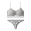 Sports underwear vest with moulded cups and contrast back design in multiple colour options