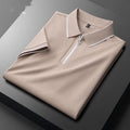 Men's lapel silk business casual top cotton blend slim fit short sleeve shirt in grass green