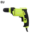450W pistol-grip electric hand drill with a 10mm chuck on a workbench.