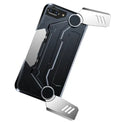 Gamepad smartphone case for iPhone 7 8 Plus in black red and silver with built-in controller buttons