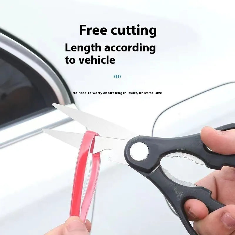 Transparent PVC car door bumper strip protection for universal fit on all vehicle door edges