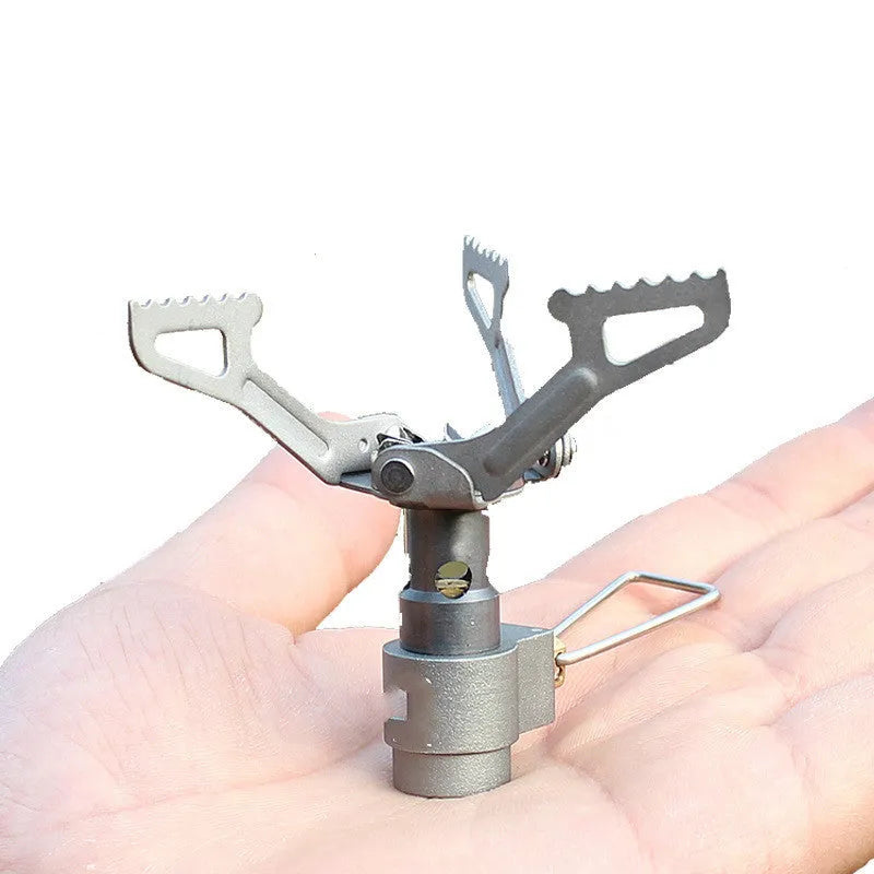 Portable camping gas stove with compact design for outdoor use