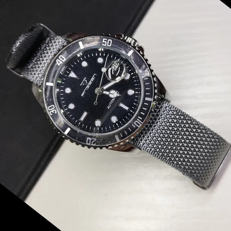 Nylon NATO watch strap in multiple colours showing 20mm and 22mm width options
