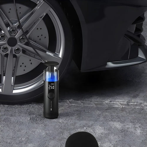 12V portable electric car tyre pump with digital display and 600cm power cable for battery-powered inflation