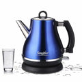 Son-mother pot set with stainless steel electric kettle and retro ceramic teapot in red, 1.2L capacity