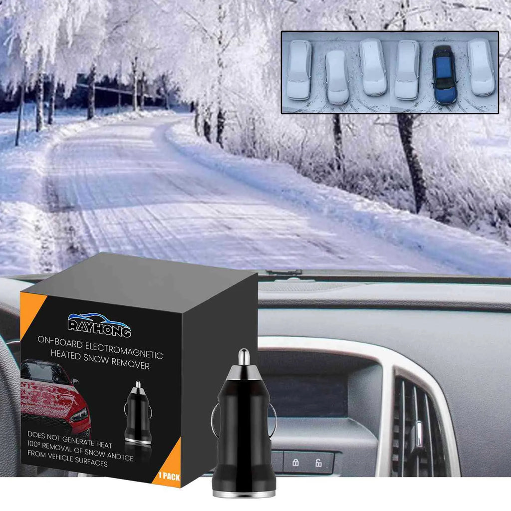Black car snow melting charger 5.5 x 2.3 cm for windscreen ice removal
