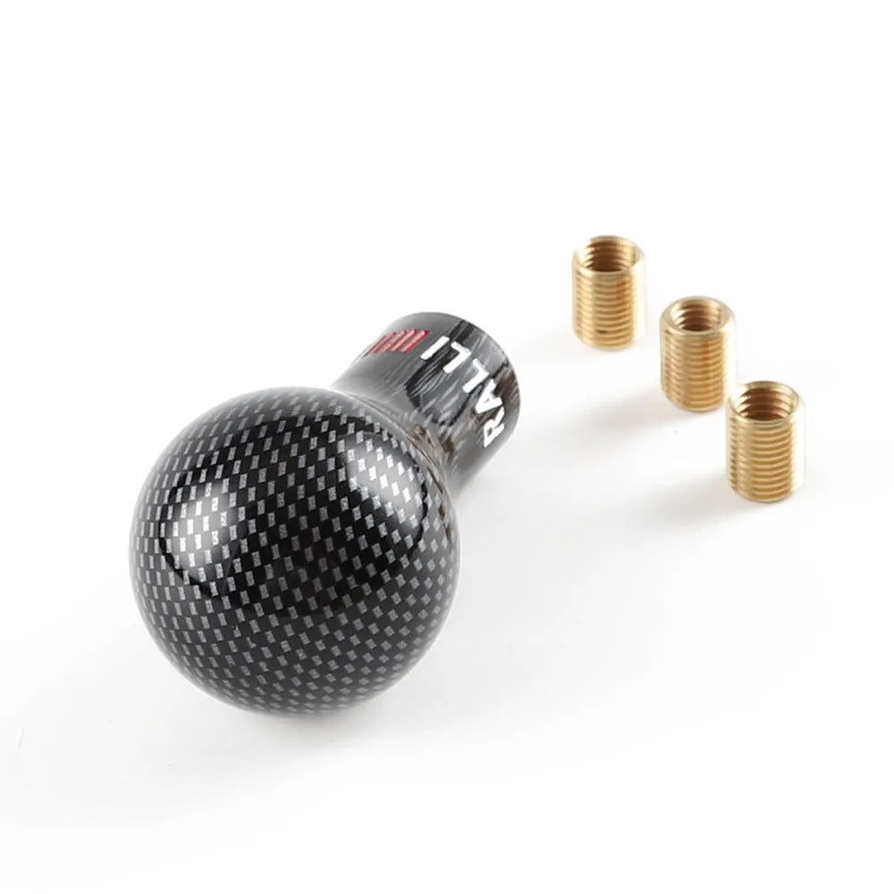 Black engineering plastic manual gear shift knob with sphere diameter 4.5cm and height 8cm, suitable for Mitsubishi Southeast series