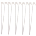 Pack of 10 white plastic car window flag pole holder mount clips.