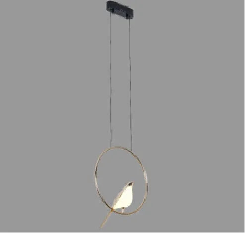 Modern aluminium alloy and iron chandelier with adjustable height and button switch