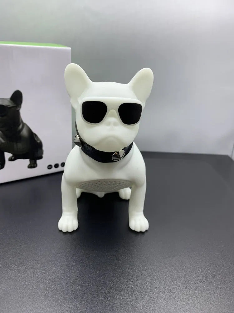 Mini full body bulldog Bluetooth speaker in black, red or white colours