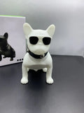 Mini full body bulldog Bluetooth speaker in black, red or white colours