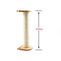 53cm cat scratch column with sisal rope and wood, available in floor mounted and wall type configurations