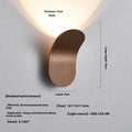 Modern simplicity living room wall light in brushed gold finish, 100x120x180mm