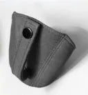 Racing seat belt leather limit buckle cover in black, 30cm by 20cm, for RECARO Bride fixed buckles
