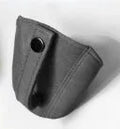 Racing seat belt leather limit buckle cover in black, 30cm by 20cm, for RECARO Bride fixed buckles