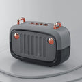 Wireless Bluetooth speaker cartoon subwoofer portable mini in black, USB interface, compact size 138x50x86mm