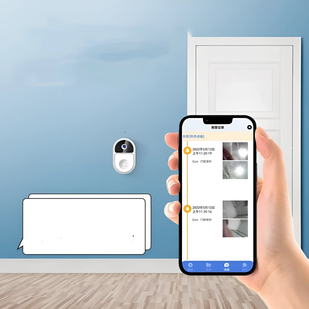Doodle Smart Visual Doorbell V8 two-way intercom USB charging black white outdoor use