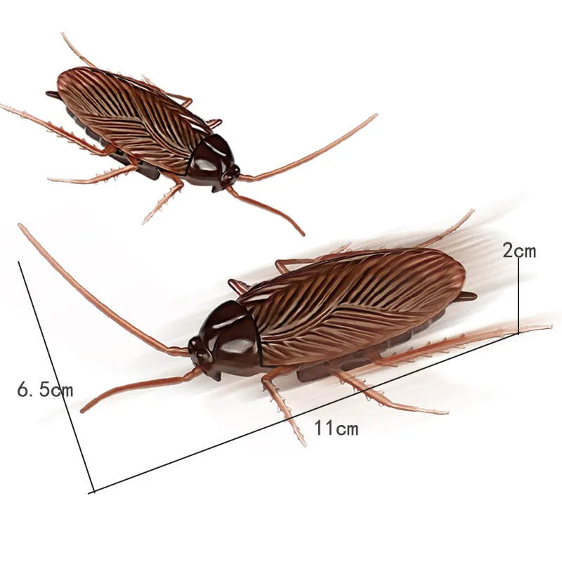 Vibration brush walking trick simulation electric pet toy plastic 11x5 cm realistic cockroach design on floor