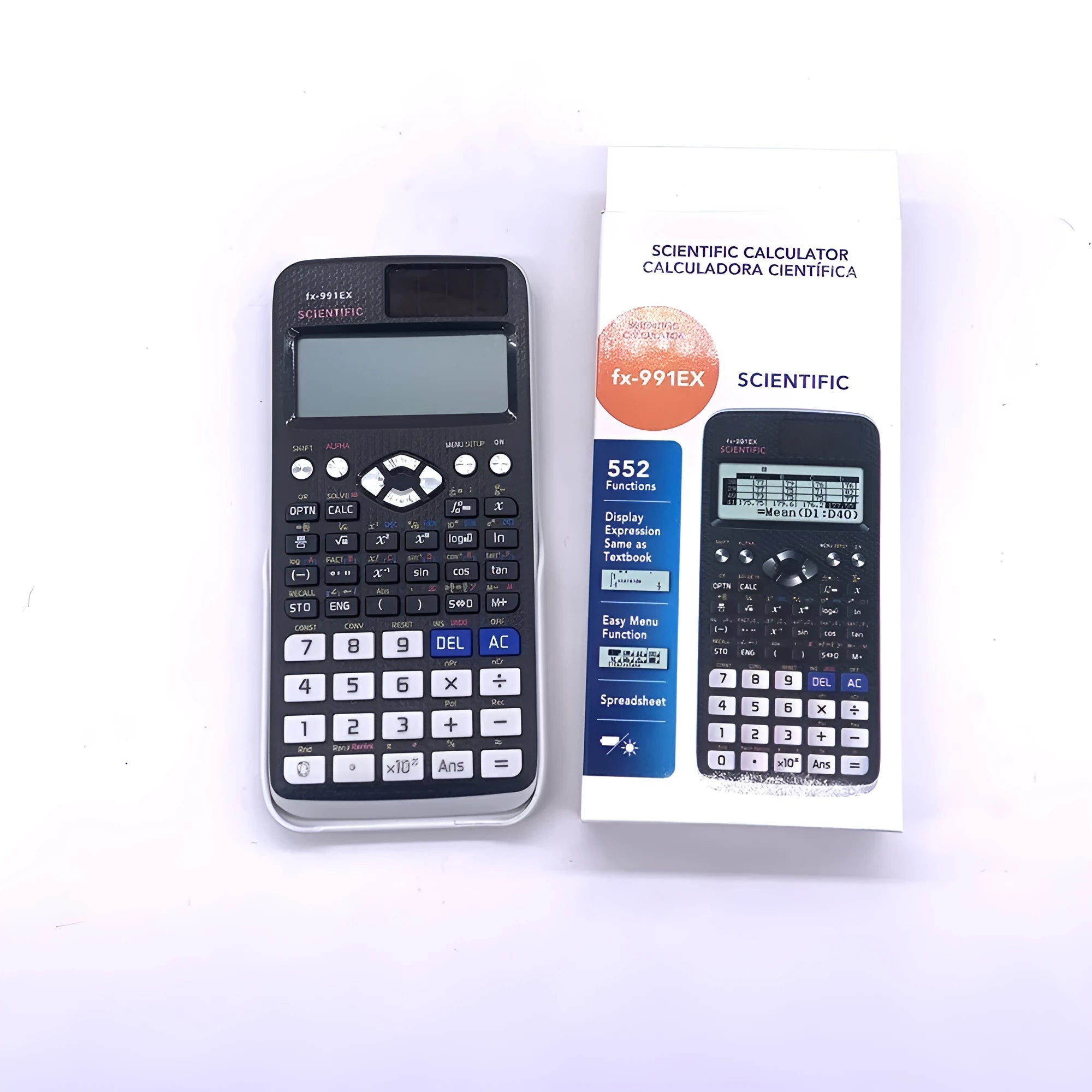 Casio fx-991EX advanced scientific calculator in choice of black, blue or pink colours