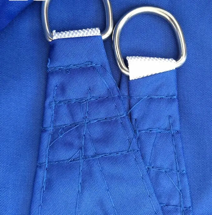 Blue curved square polyester waterproof shade sail, 3x4m for garden patio use