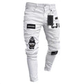Cotton mid-rise trousers with zip fly and knee zipper detail in black front view