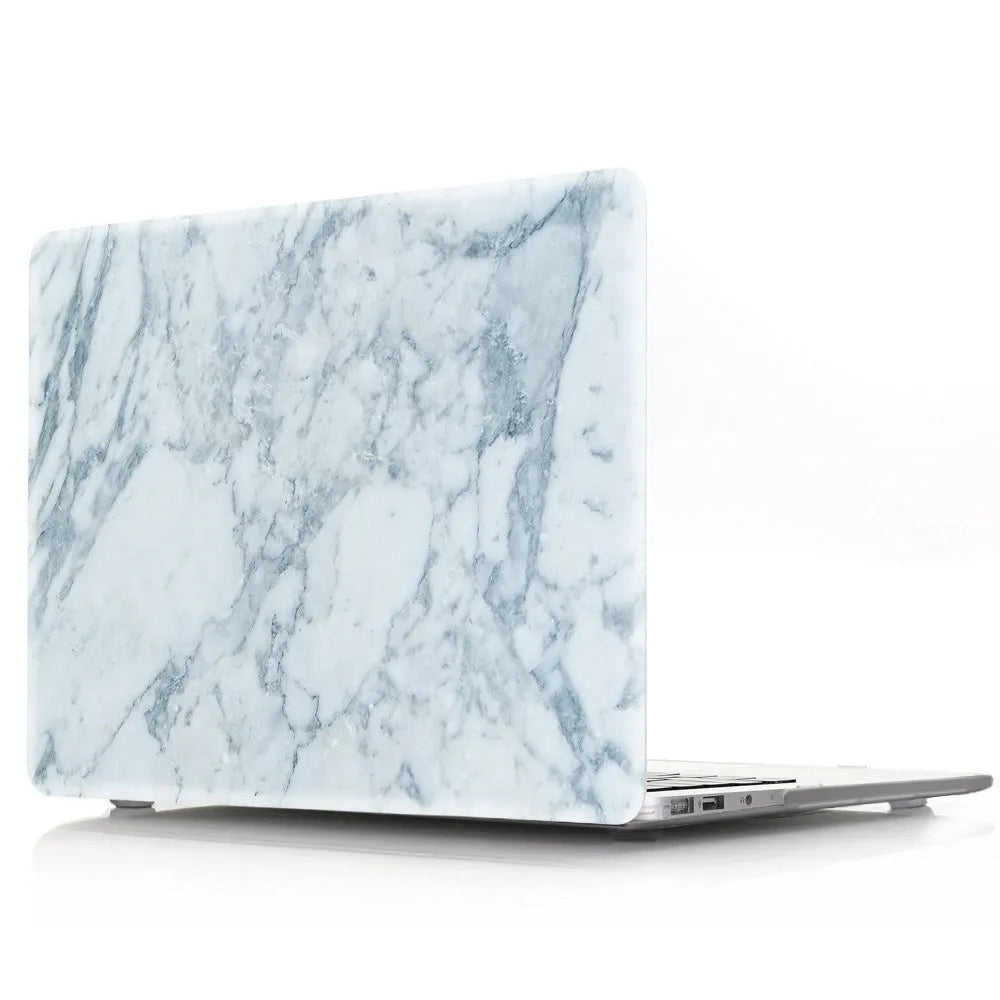 Marble grain plastic notebook case for MacBook with blue marble pattern
