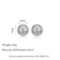 Stainless steel 18K gold ball stud earrings in simple round geometric design on a white background.