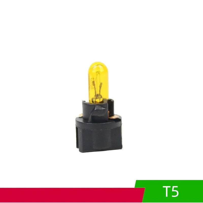 T5 12V 1.2W car bubble meter indicator light bulb with quartz glass construction