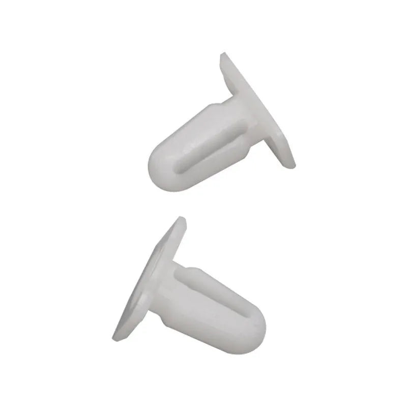 Black PA66 plastic D318 style automotive push rivets for interior trim, pack of 60 clips.