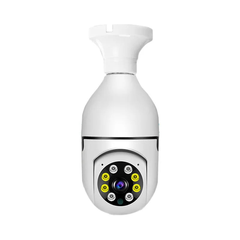 Wireless bulb security camera with 1080p resolution and full colour night vision capability