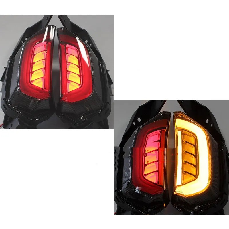 LED turn signal steering lights for Yamaha NMAX155 scooter in blue/yellow colour combination