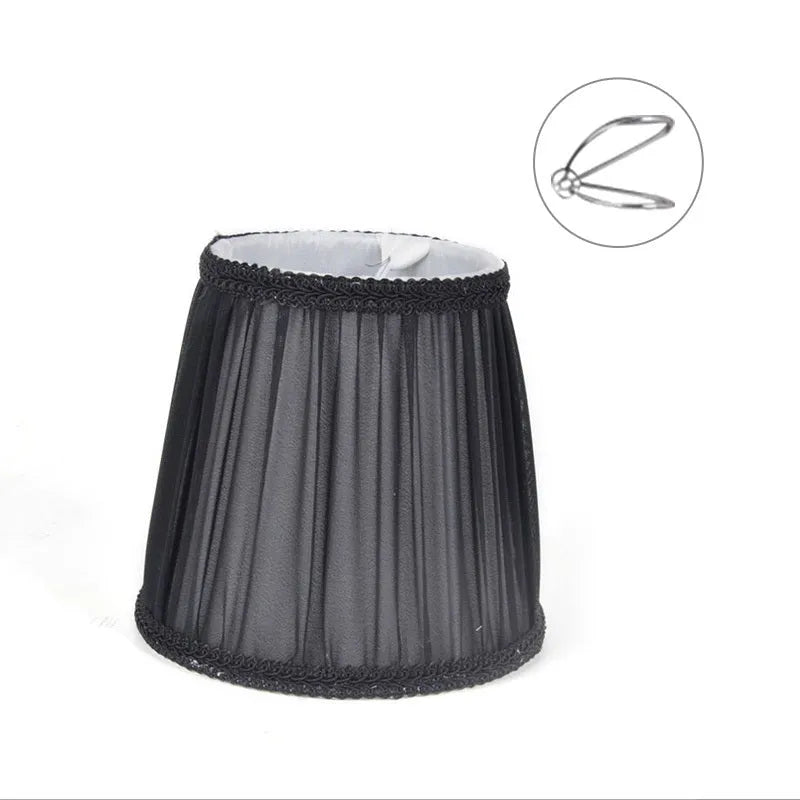 Fabric lampshade 80x130x120 mm for crystal candle chandelier wall lamp, black bubble colour, by Purple Wheat