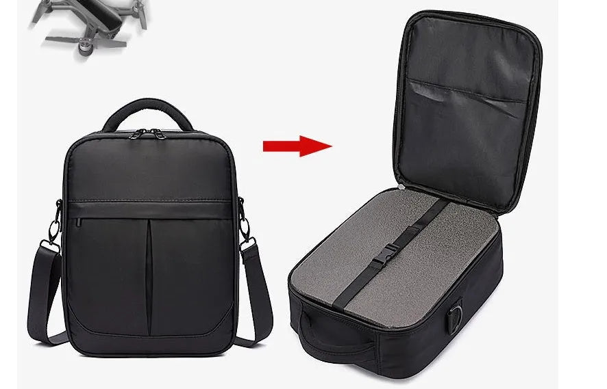Black Oxford fabric men's messenger shoulder bag showing front and side profile.