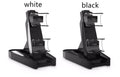 PS5 handle charger with turn light in black ABS plastic, compact size 12.7x17x6.5 cm