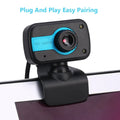 Mini driverless video camera with 12-megapixel CMOS sensor, 360-degree rotation, manual focus, built-in microphone, and 1.45-metre cable