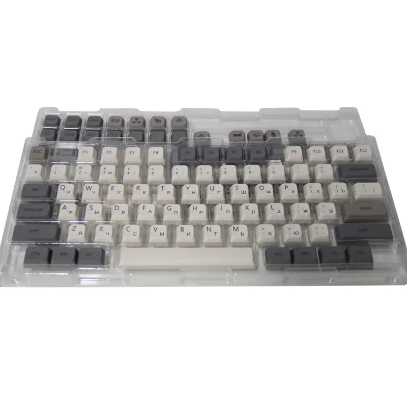 133 key PBT sublimation keycap set for red axis mechanical keyboard with key puller and cowhide box