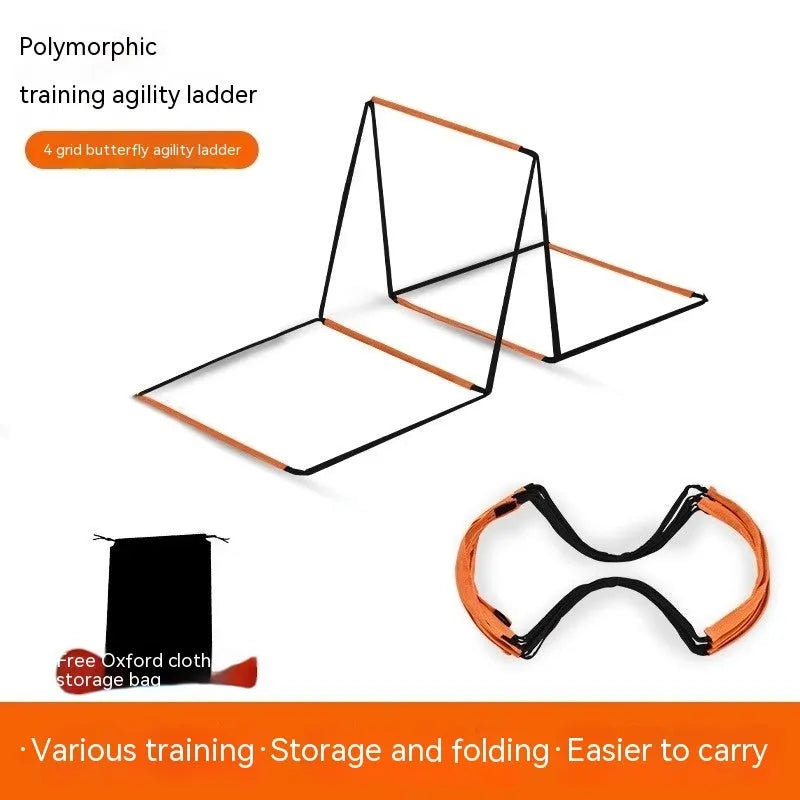 Butterfly ladder children's physical fitness equipment with plastic construction in multiple size options